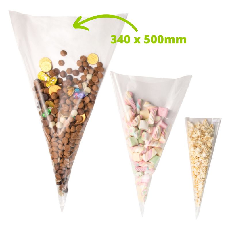 White Cone Bag - 340 x 500 mm | PackagingDirect | PackagingDirect.com