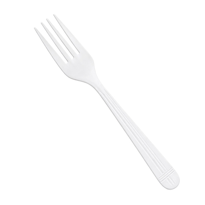 Herbruikbaar Plastic PS Vork Transparant 18cm (50 stuks