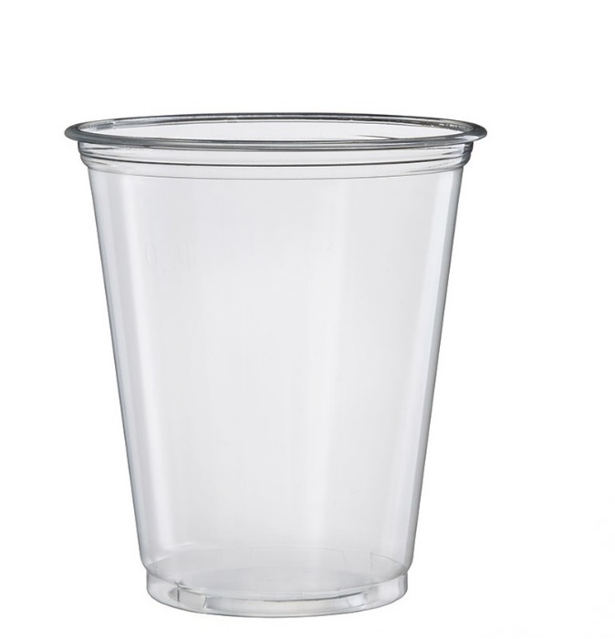 Composteerbare wegwerp transparante PET/PLA plastic bekers met koepel-/platte de